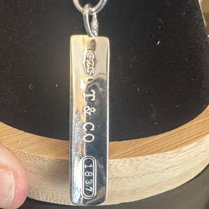 Tiffany & Co. 1837 Sterling Silver Bar Tag Key Ring